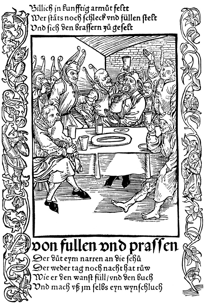 Illusztráció Sebastian Brant Bolondok hajója című könyvéből, 1494. alkotó: Albrecht Dürer