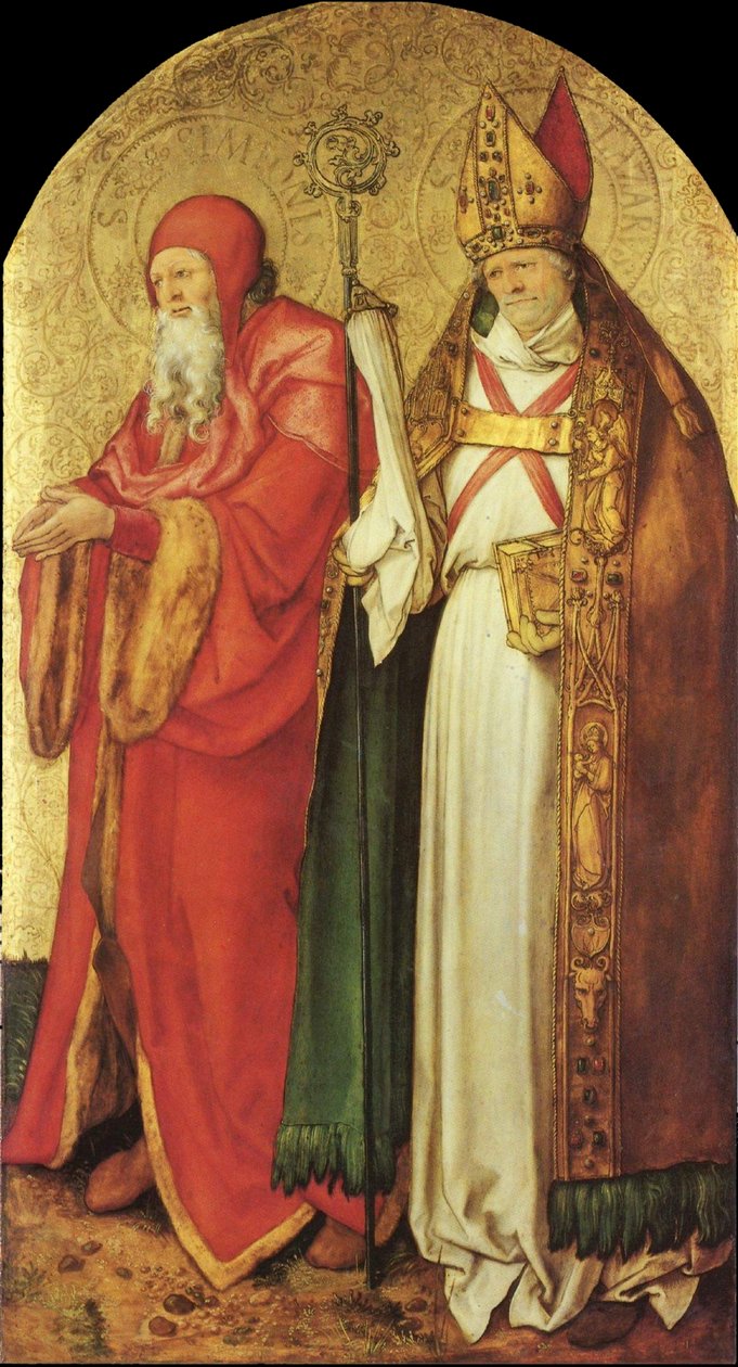 Jabach-oltár: Szent Simeon és Szent Lázár alkotó: Albrecht Dürer