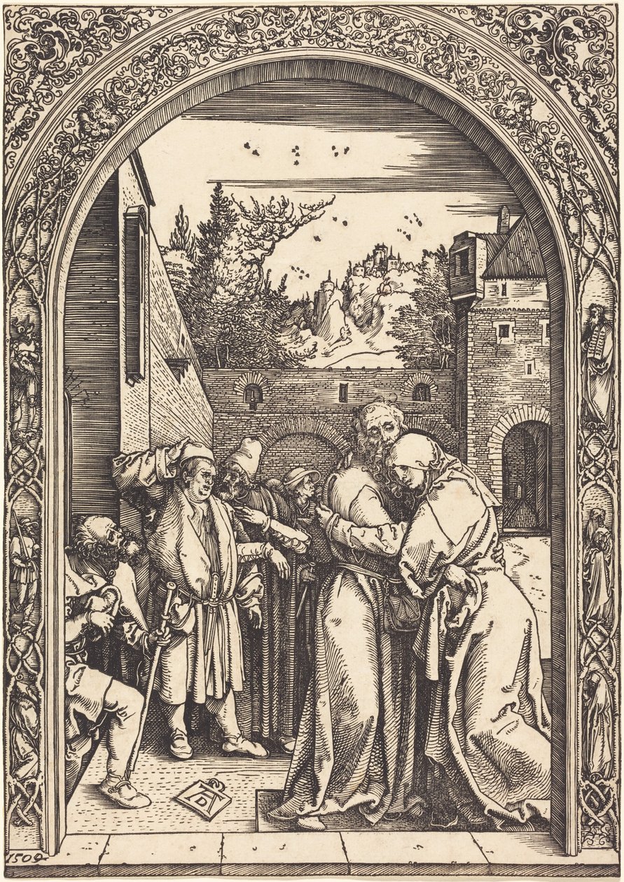 Joachim és Anna az Aranykapunál alkotó: Albrecht Dürer