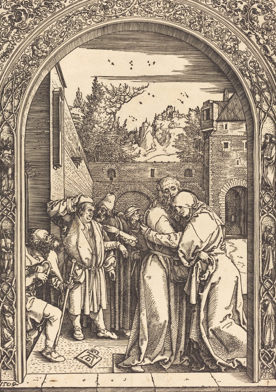 Joachim és Anna a Golden Gate-ben, 1504. alkotó: Albrecht Dürer