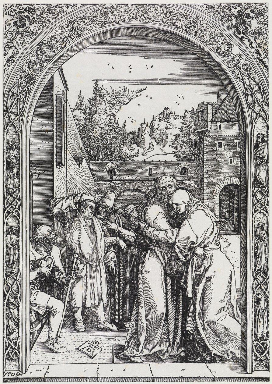 Joakim és Anna az Aranykapu alatt alkotó: Albrecht Dürer