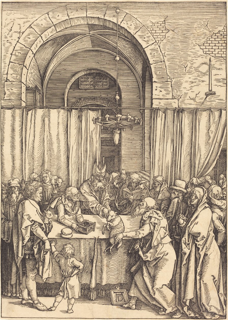 Joachim felajánlását elutasították alkotó: Albrecht Dürer