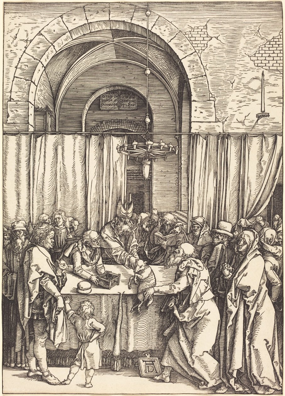 Joachim áldozatát elutasítják alkotó: Albrecht Dürer