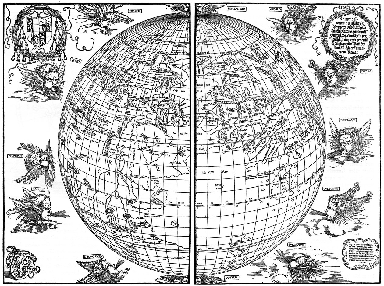 Johannes Stabius világtérkép, 1515, 1936 alkotó: Albrecht Dürer