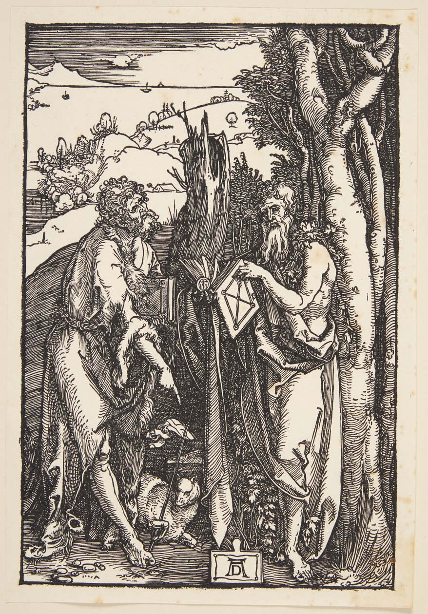 Keresztelő János és Szent Onufriusz a pusztában alkotó: Albrecht Dürer
