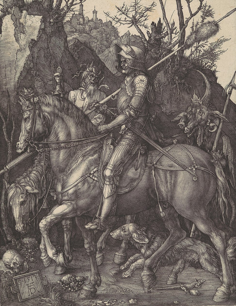 Lovag, halál és ördög, 1513., 1513. alkotó: Albrecht Dürer