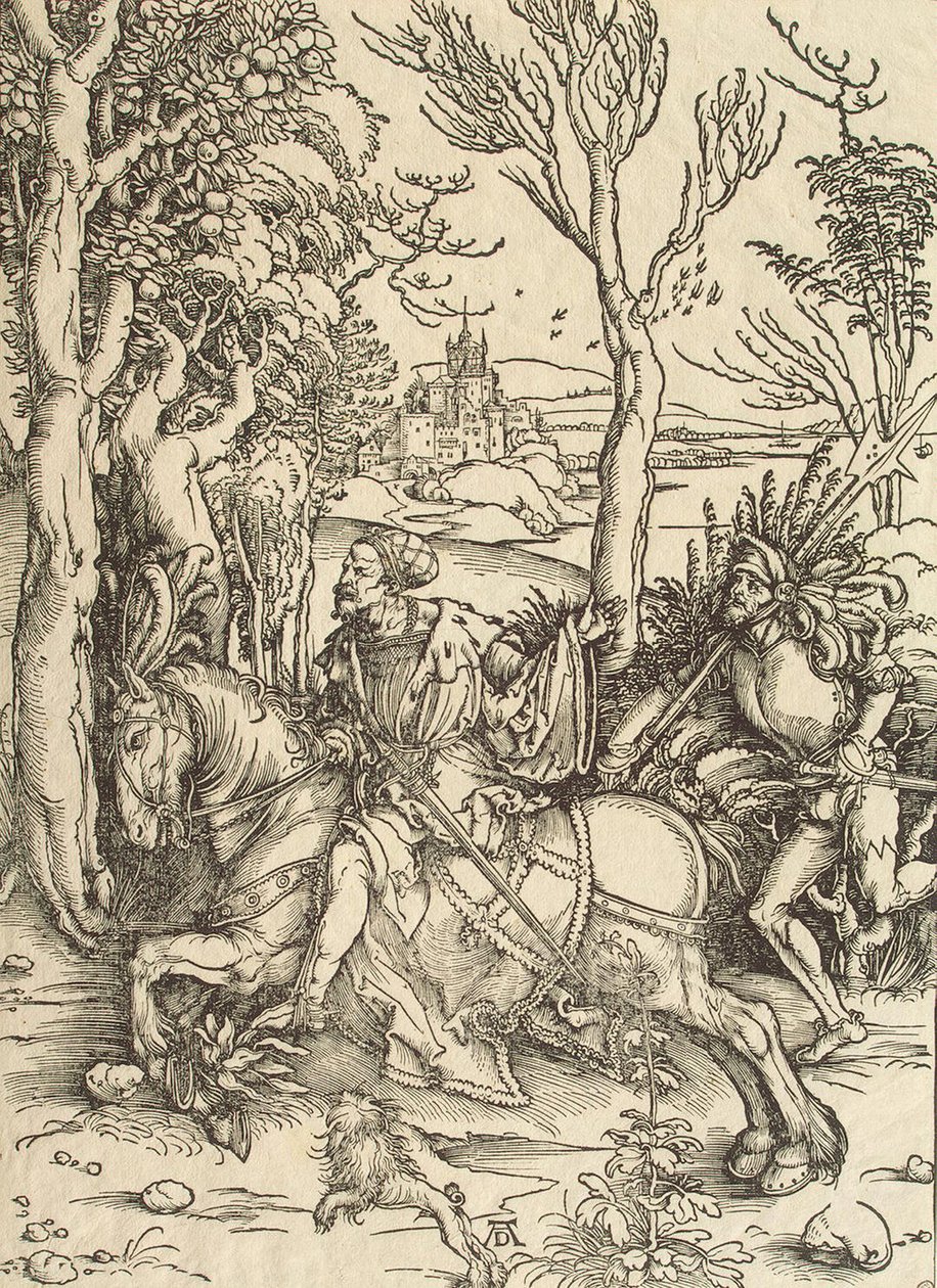 Knight és Lansquenet, c. 1497 alkotó: Albrecht Dürer