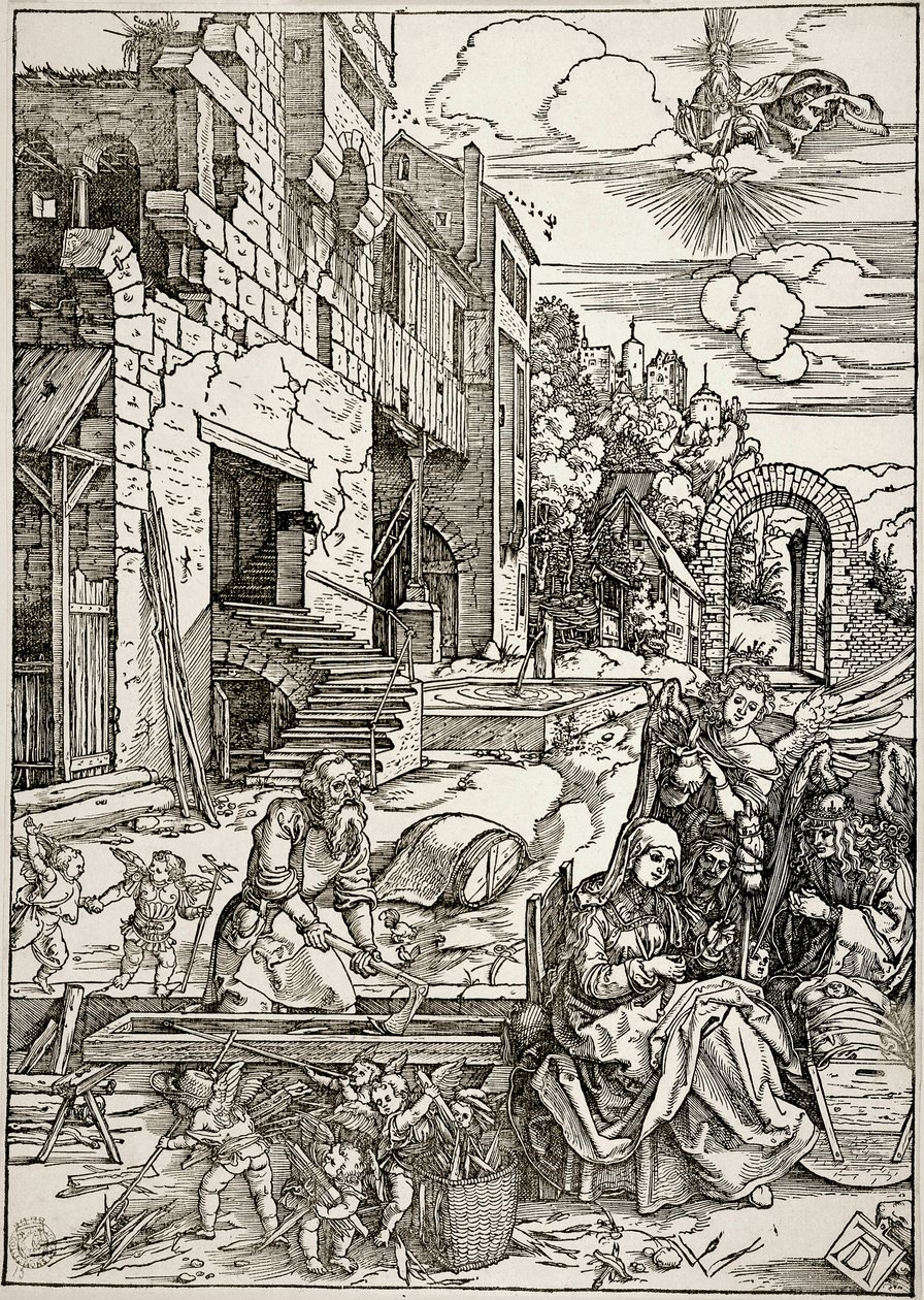 A Szűz élete: A Szent Család tartózkodása Egyiptomban (Bartsch 90) alkotó: Albrecht Dürer