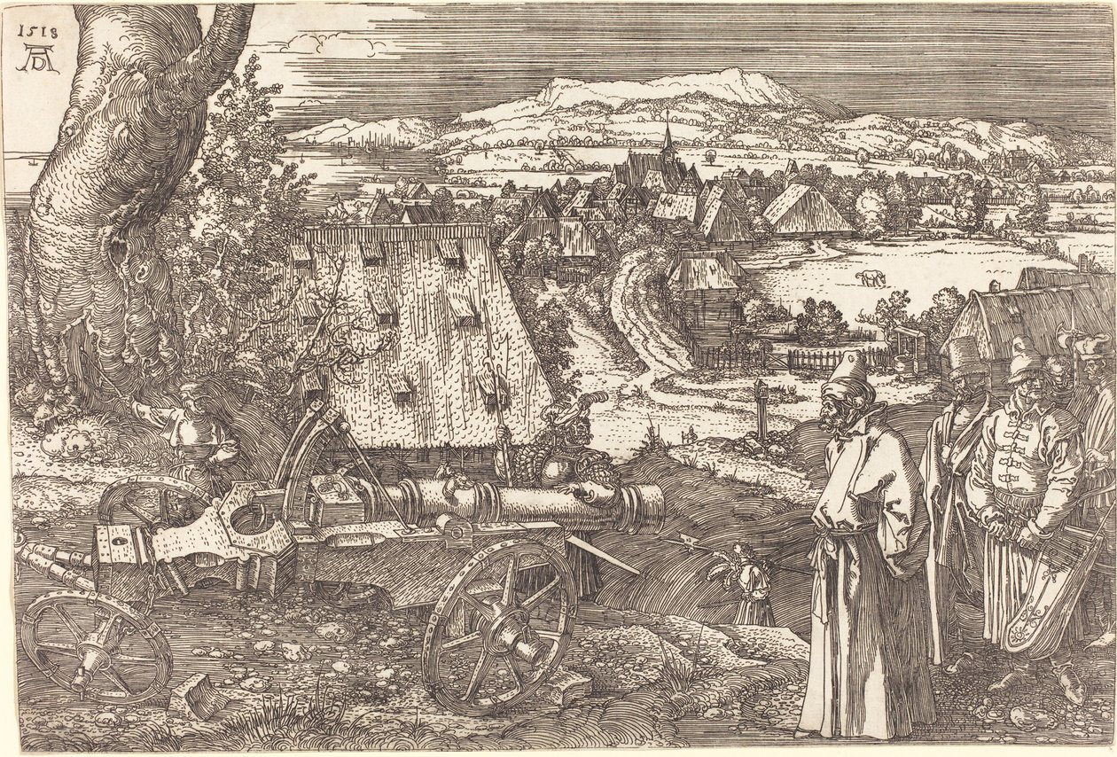 Táj ágyúval, 1518 alkotó: Albrecht Dürer