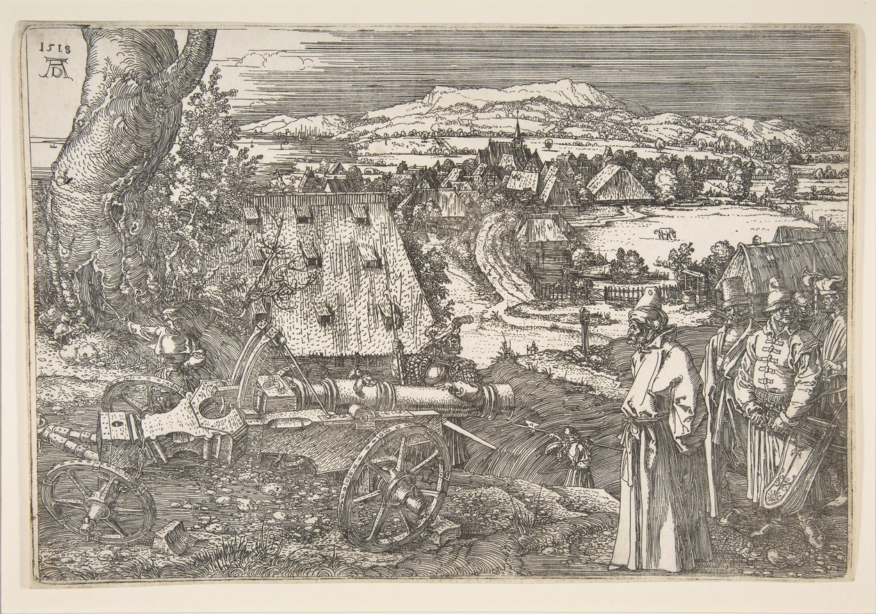 Táj ágyúval, 1518. alkotó: Albrecht Dürer