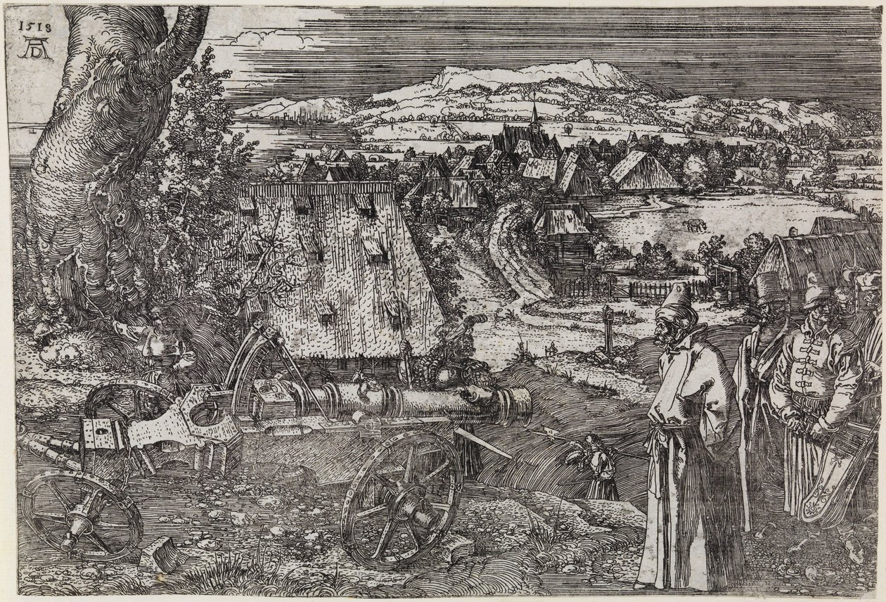 Táj ágyúval (A nagy ágyú; Az ágyú) alkotó: Albrecht Dürer