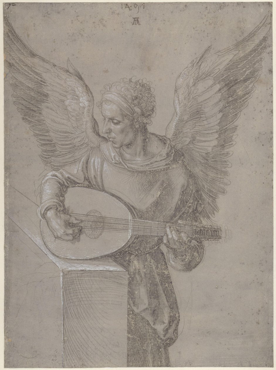 Lanton játszó angyal alkotó: Albrecht Dürer