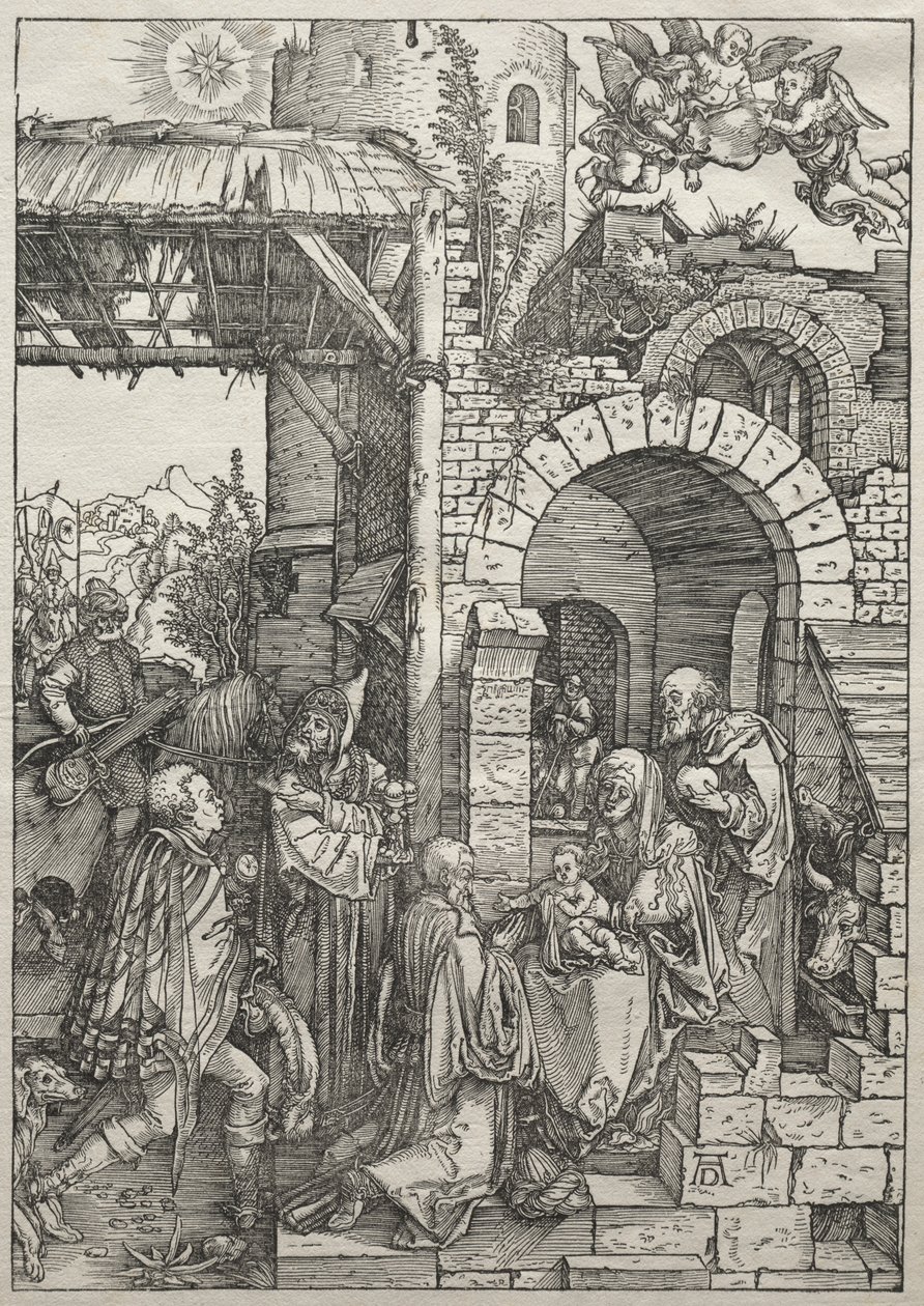 A Szűz élete: A mágusok imádása alkotó: Albrecht Dürer