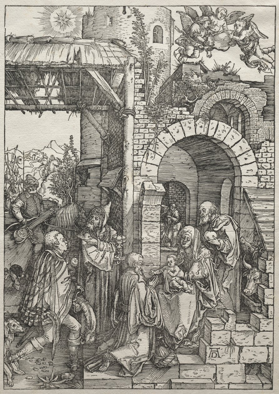 A Szűz élete: A mágusok imádása, 1504-1505. alkotó: Albrecht Dürer