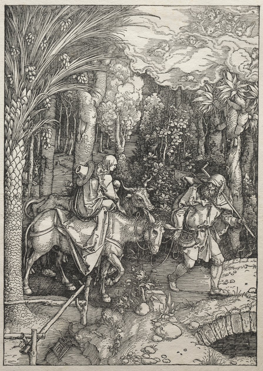 A Szűz élete: Repülés Egyiptomba, 1504-1505. alkotó: Albrecht Dürer