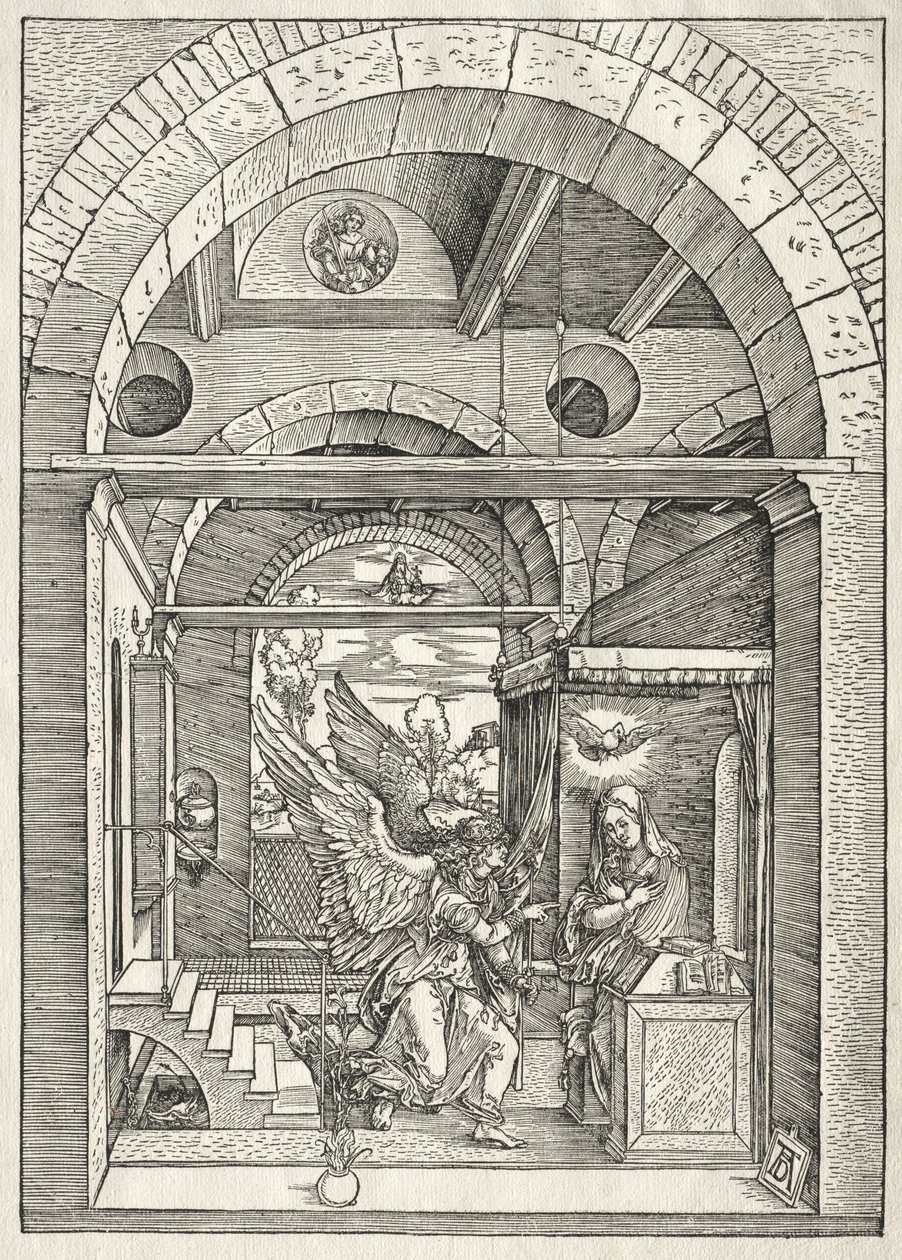 A Szűz élete: Angyali üdvözlet, 1504-1505. alkotó: Albrecht Dürer