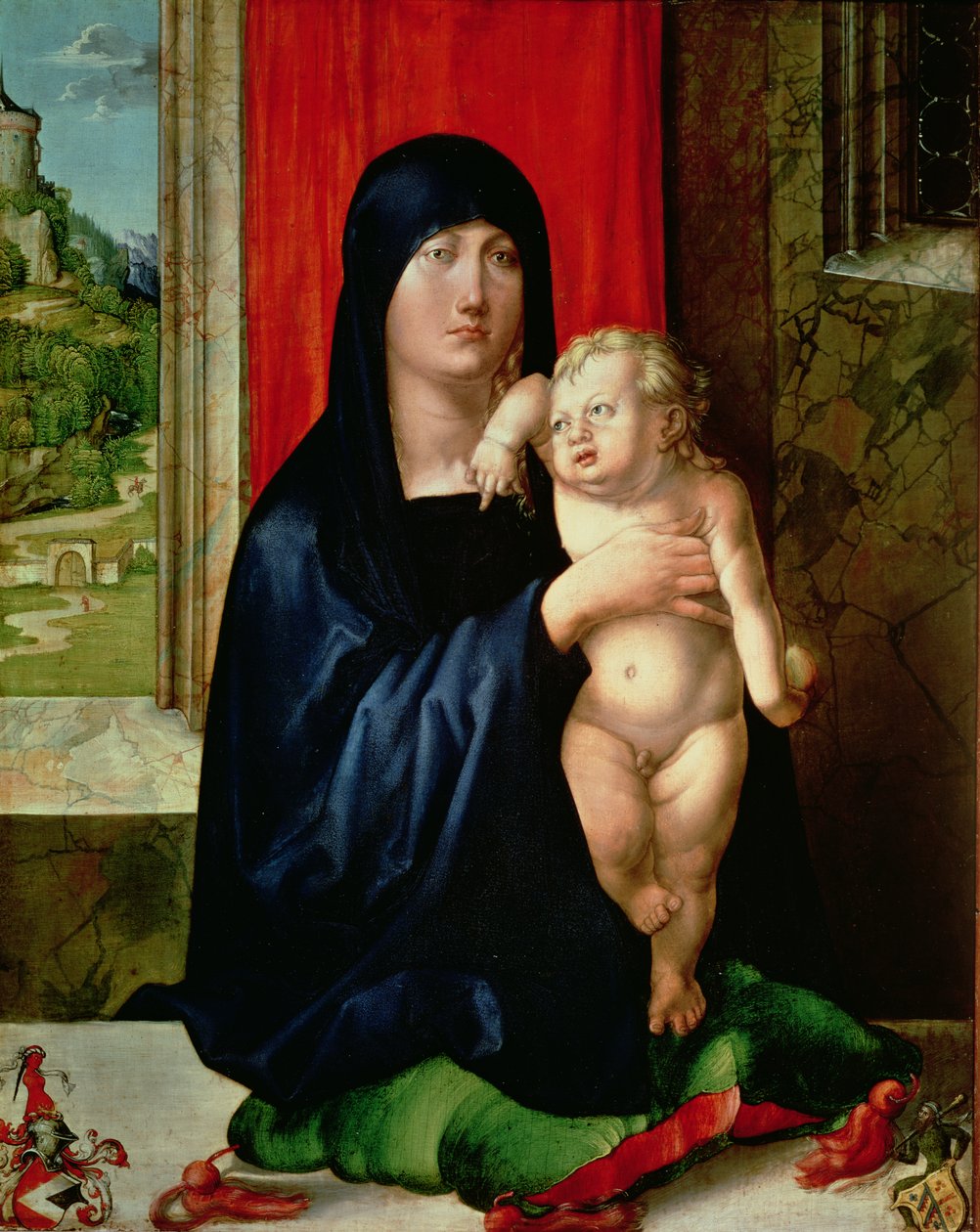Madonna és gyermeke, 1496-1499 körül (a hátoldalt lásd: 61322) alkotó: Albrecht Dürer