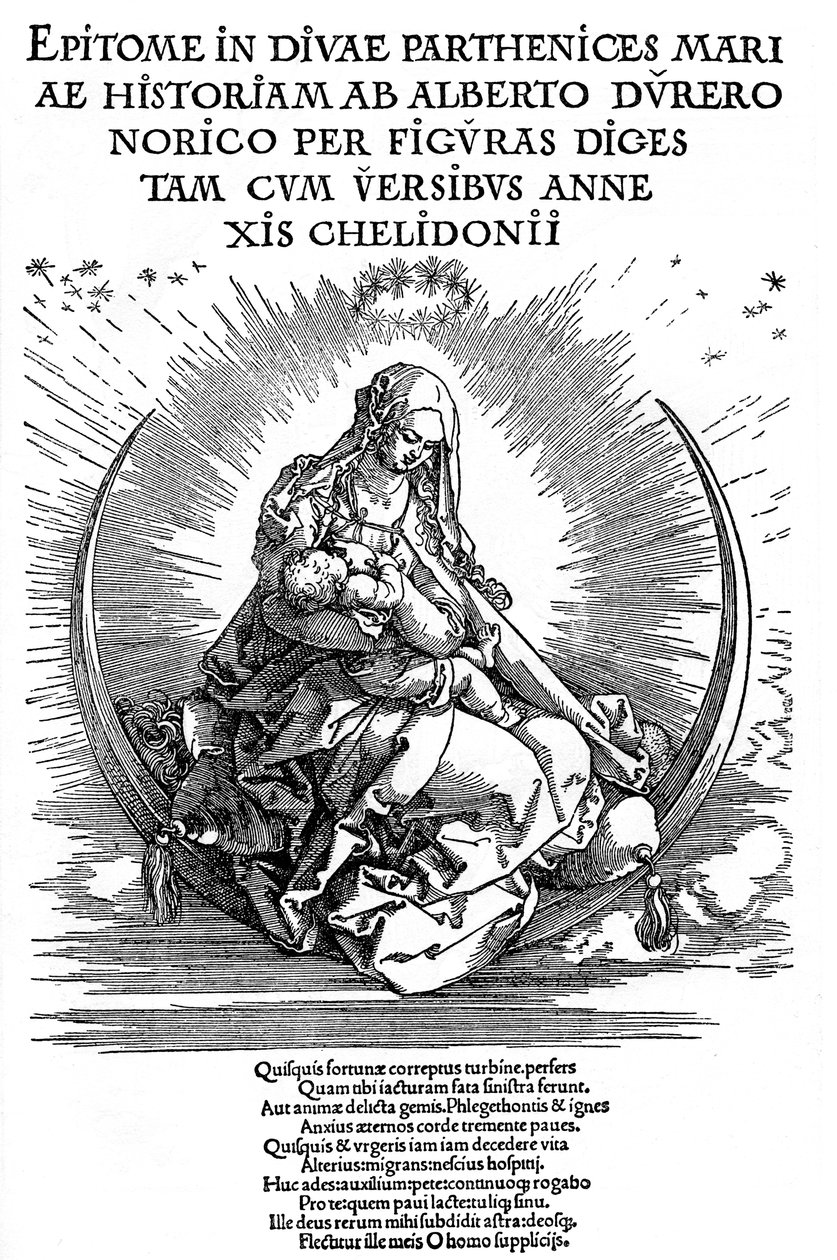 Madonna mint szoptató anya és isteni lény, 1511, 1936 alkotó: Albrecht Dürer