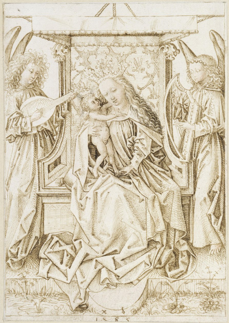 Madonna zenélő angyalokkal alkotó: Albrecht Dürer