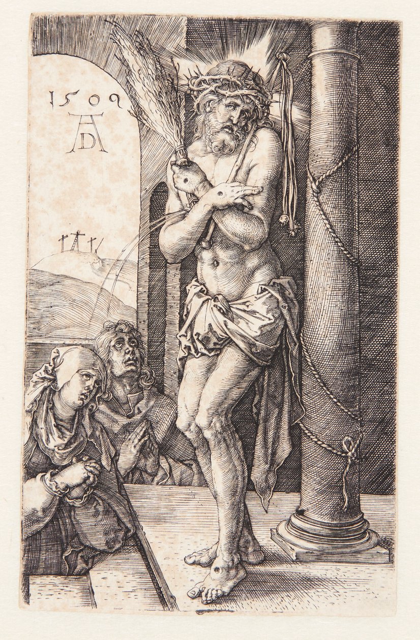 Fájdalmak férfia az oszlopnál alkotó: Albrecht Dürer