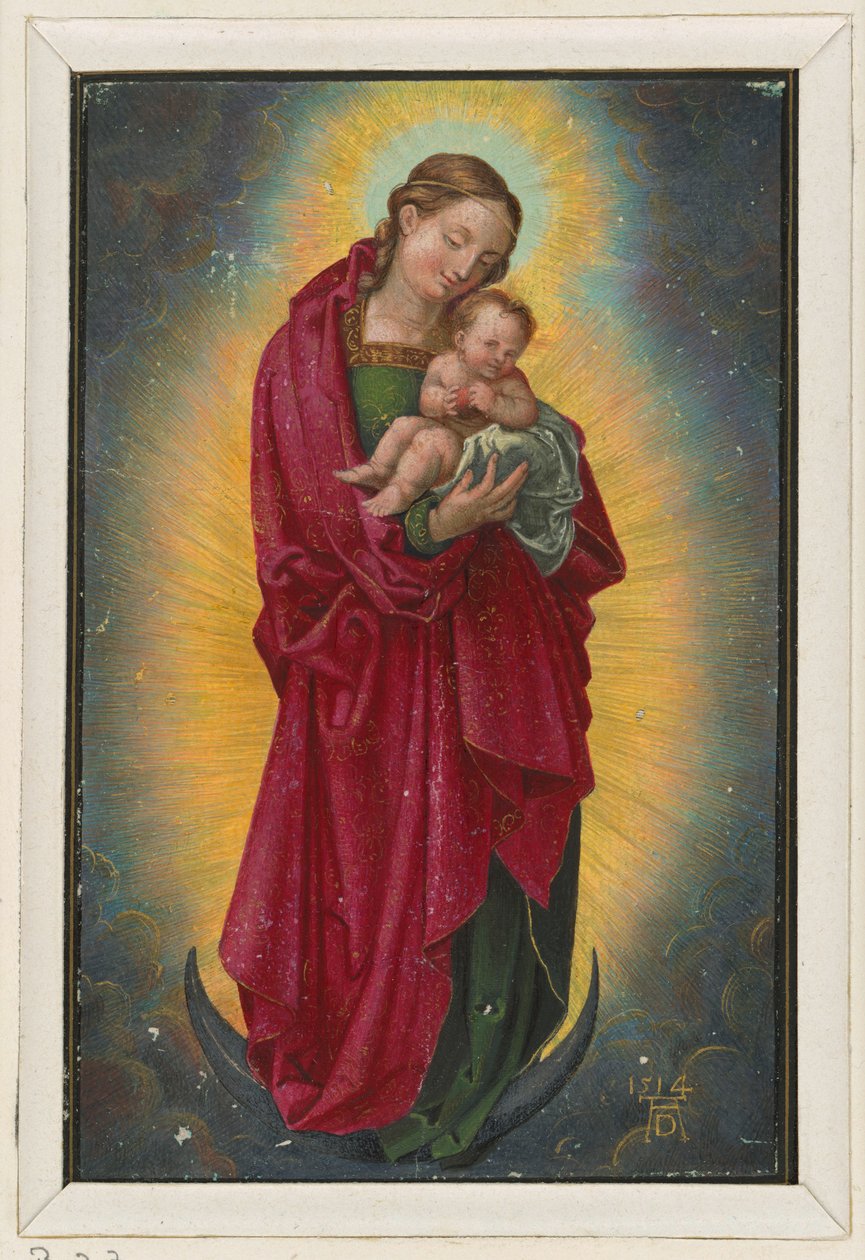 Mária diadémmal és gyermekkel a holdsarlón alkotó: Albrecht Dürer