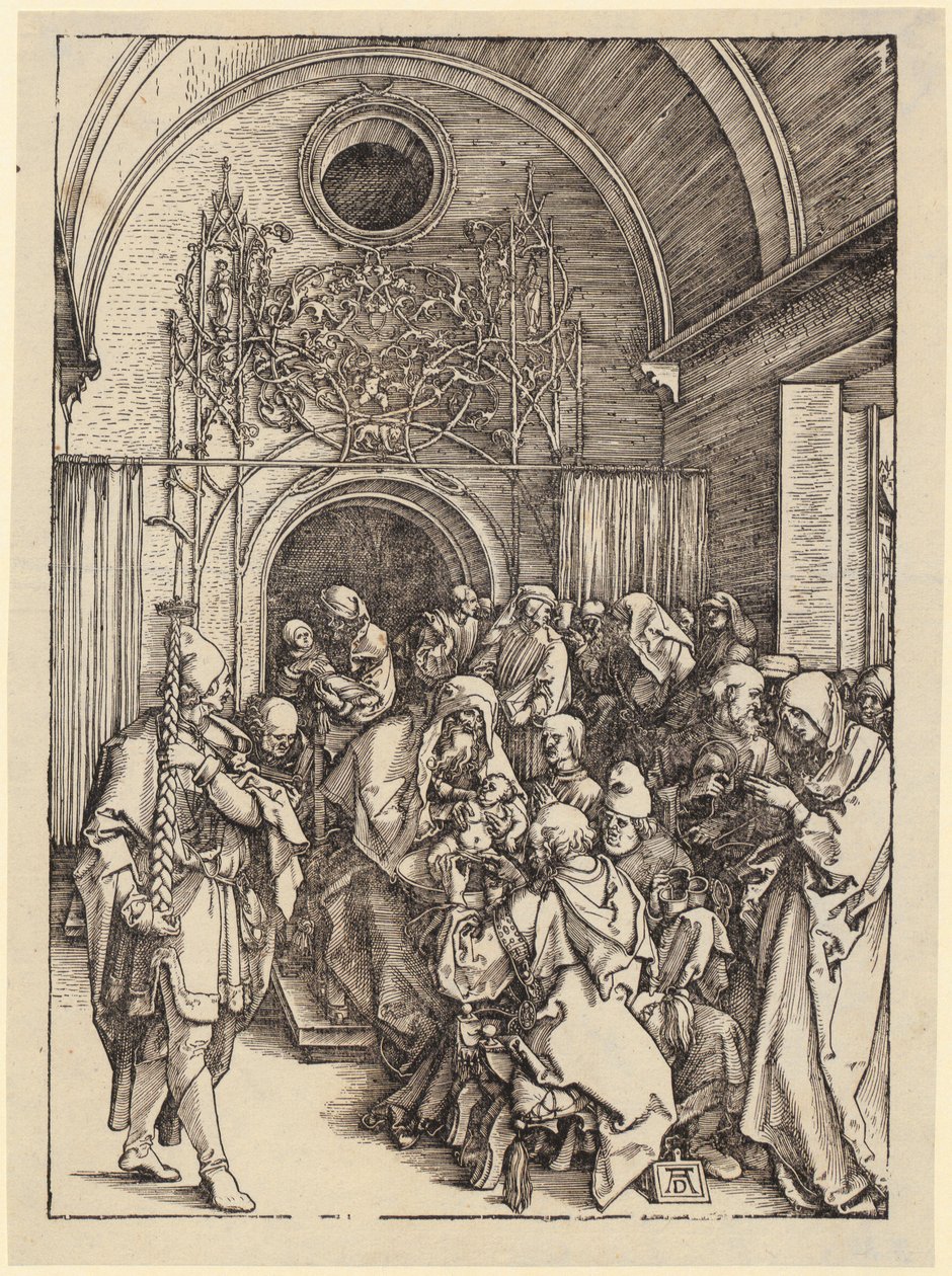 Mária a holdsarlón, „Szűz Mária élete” sorozat, 1. lap alkotó: Albrecht Dürer
