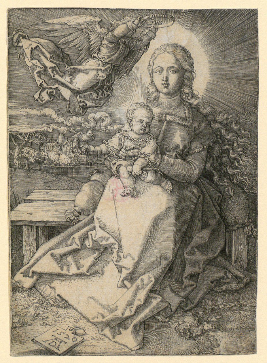 Mária, akit egy angyal koronáz meg alkotó: Albrecht Dürer