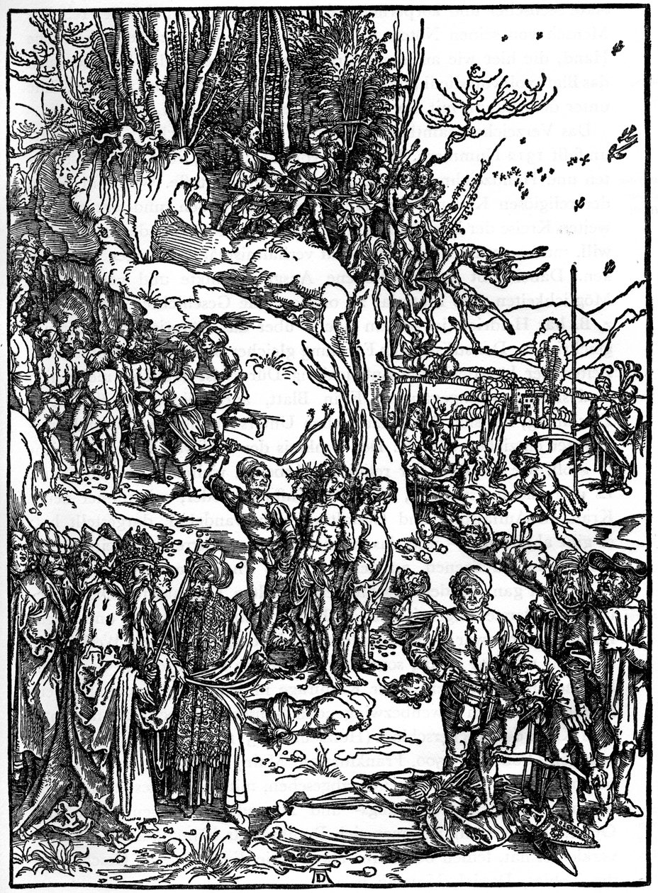 A tízezer keresztény vértanúsága az Araráton, 1495-1497, 1936 alkotó: Albrecht Dürer