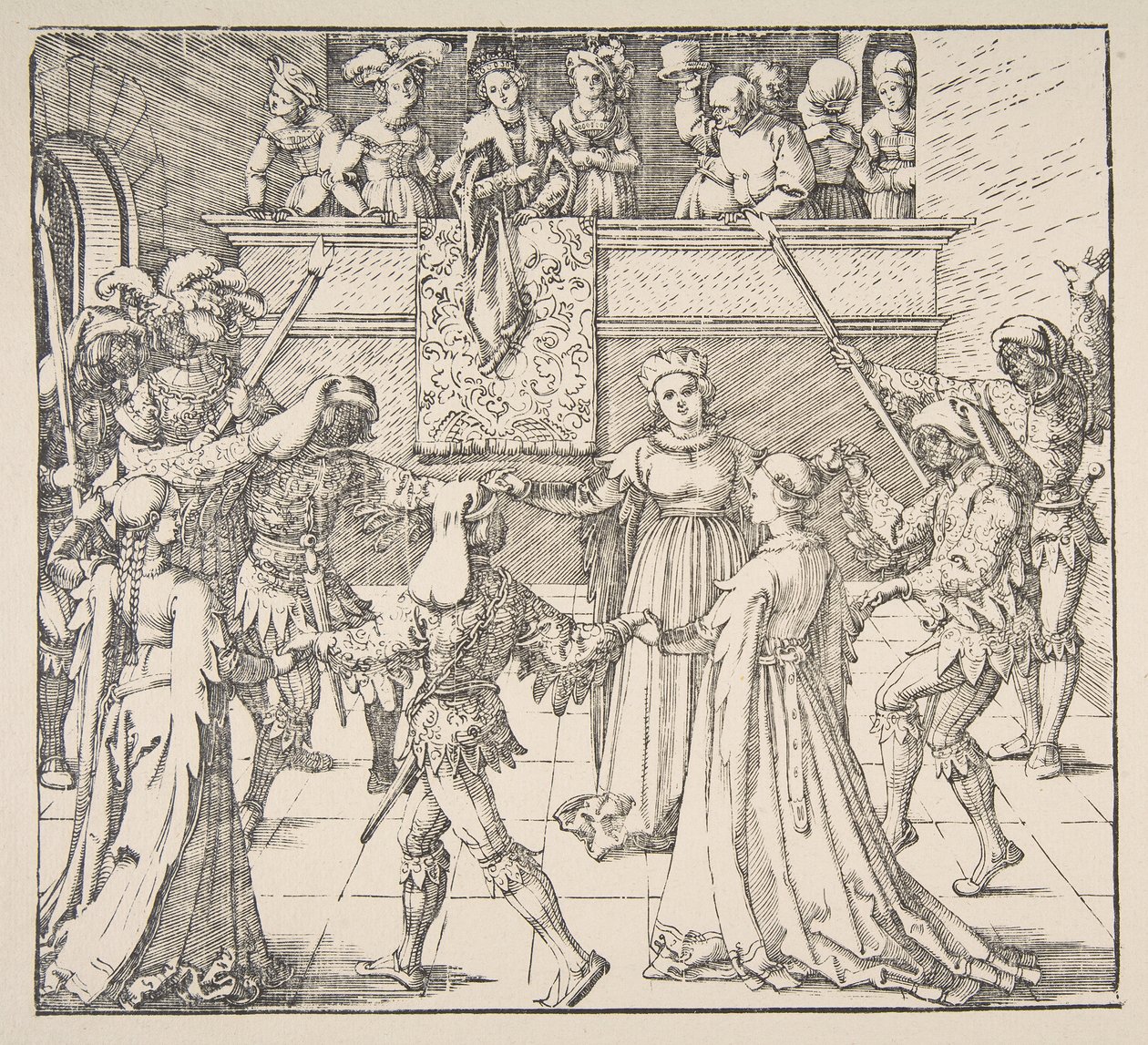 Álarcos tánc fáklyákkal, 1922. alkotó: Albrecht Dürer