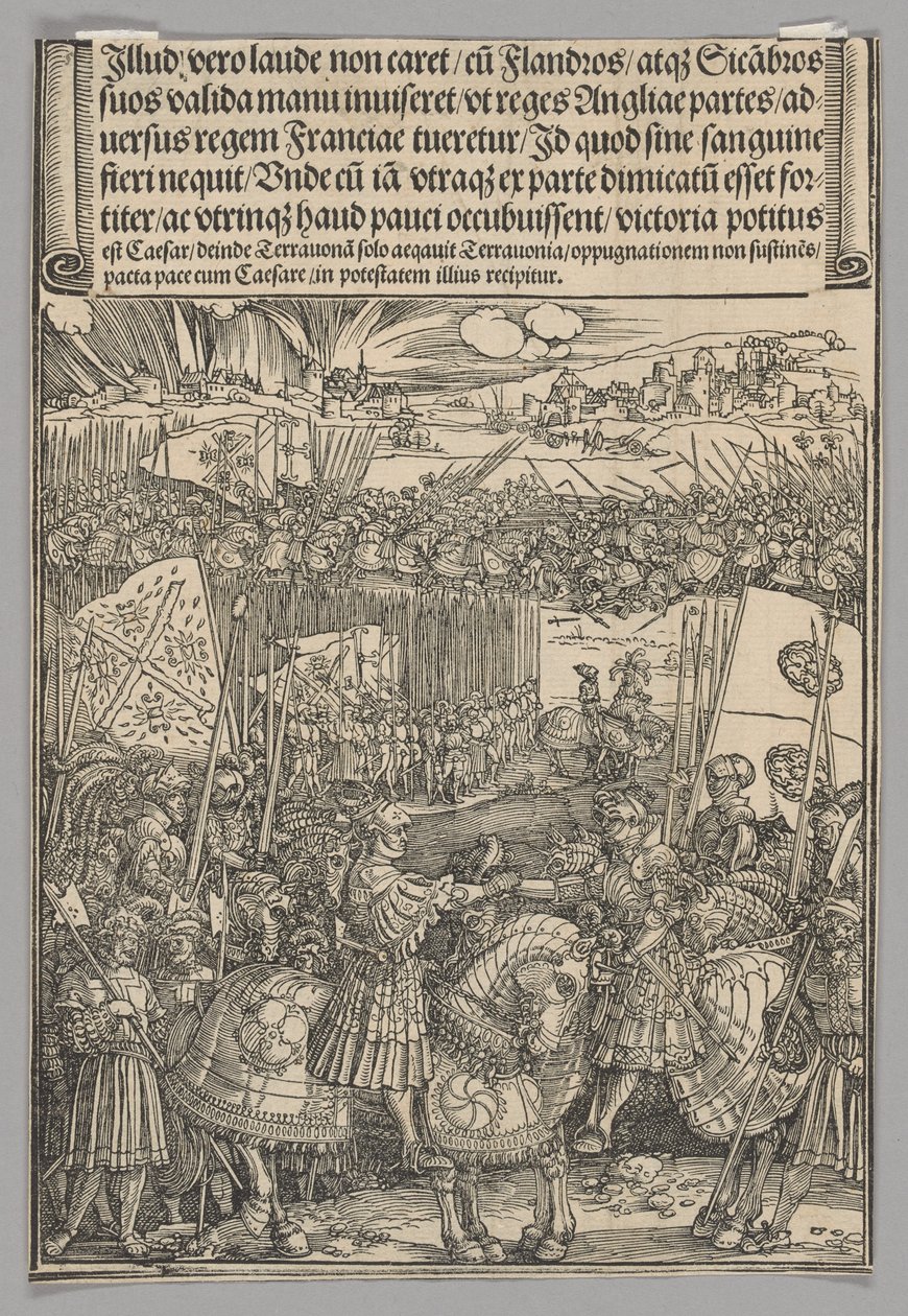 Maximilian és VIII. Henrik, Anglia, 22. lemez a Történelmi jelenetek I. Maximilianus császár életéből a Diadalívből alkotó: Albrecht Dürer