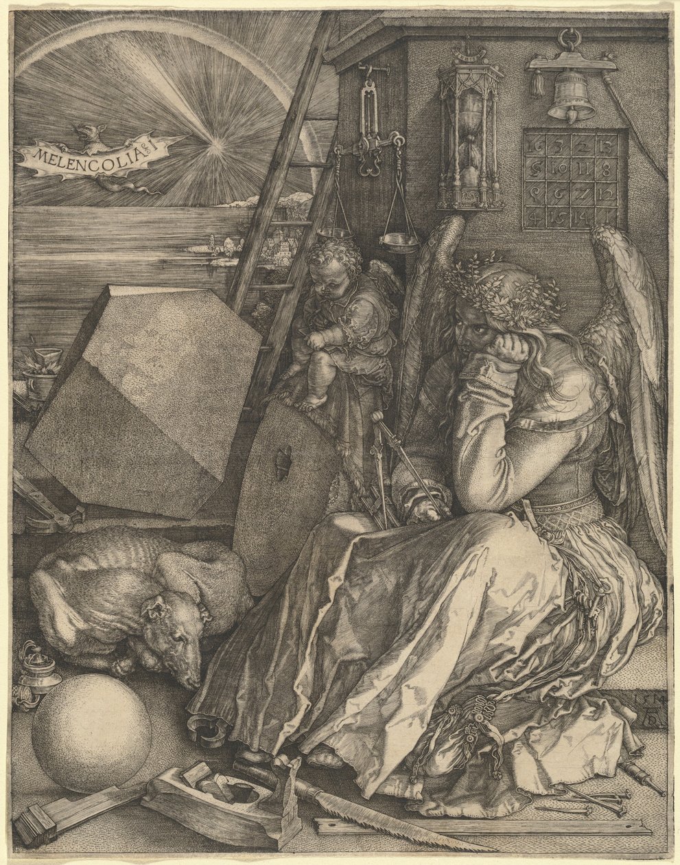 Melankólia I alkotó: Albrecht Dürer