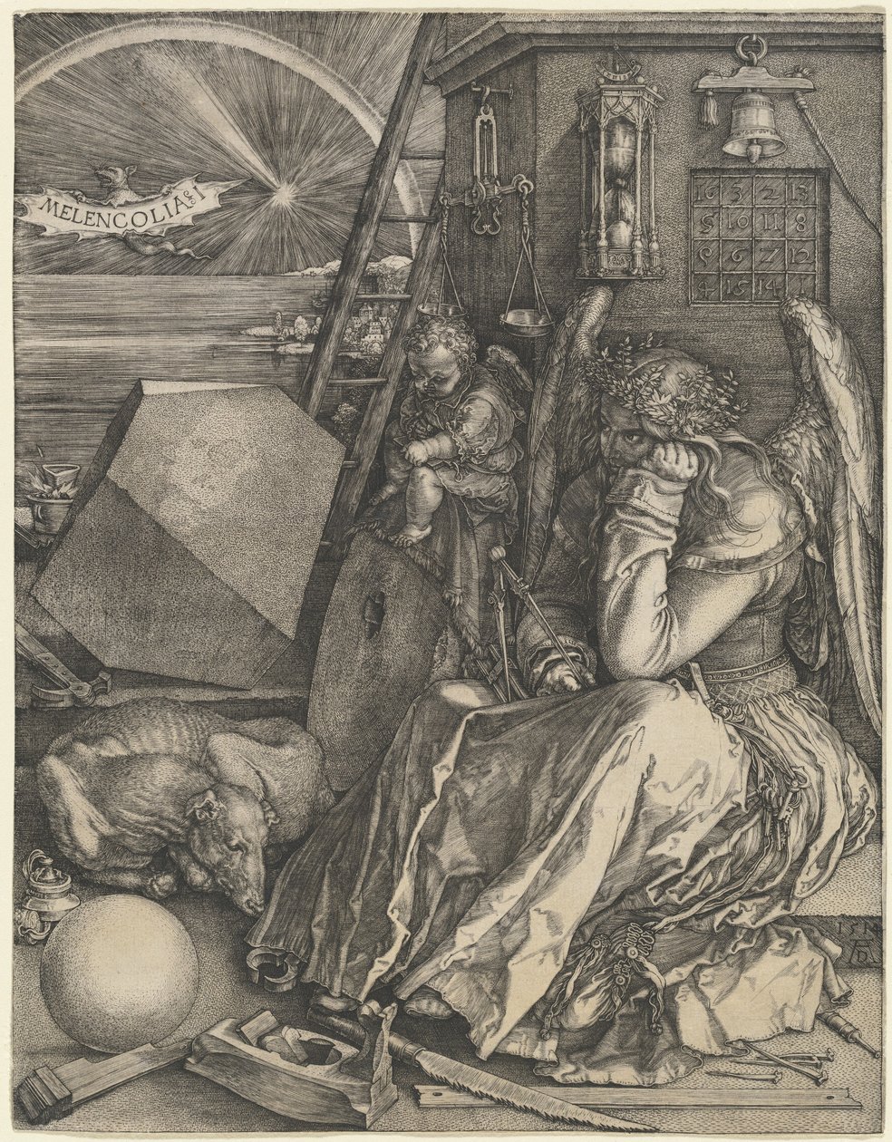 Melankólia I alkotó: Albrecht Dürer
