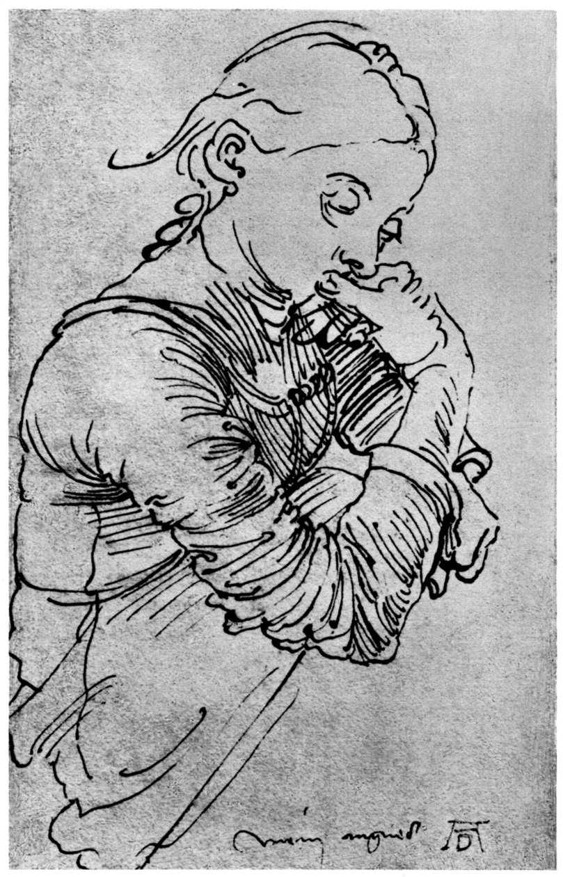 Ágnesem, Durers felesége, lányként ábrázolva, 1495, 1936 alkotó: Albrecht Dürer