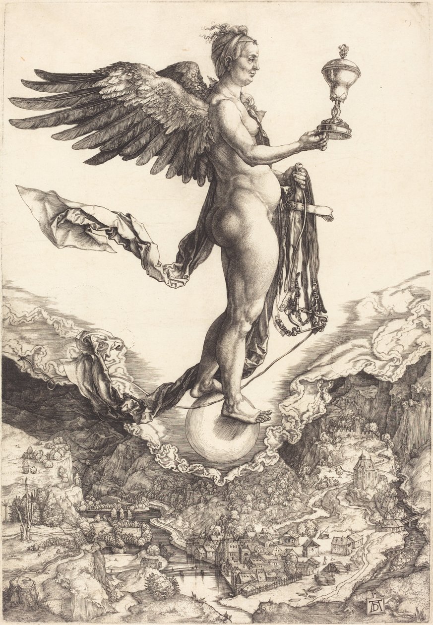 Nemezis (A nagy szerencse) alkotó: Albrecht Dürer