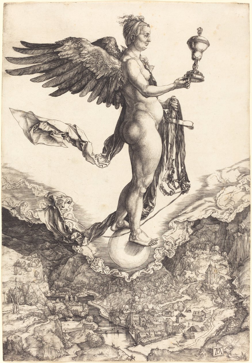 Nemezis (A nagy szerencse) alkotó: Albrecht Dürer