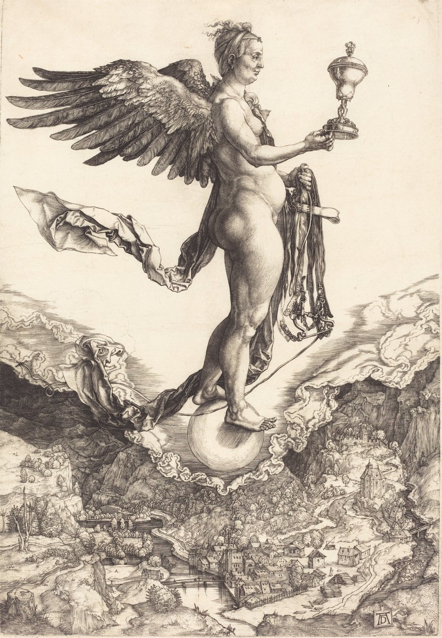 Nemezis A nagy szerencse c. 15011502. alkotó: Albrecht Dürer