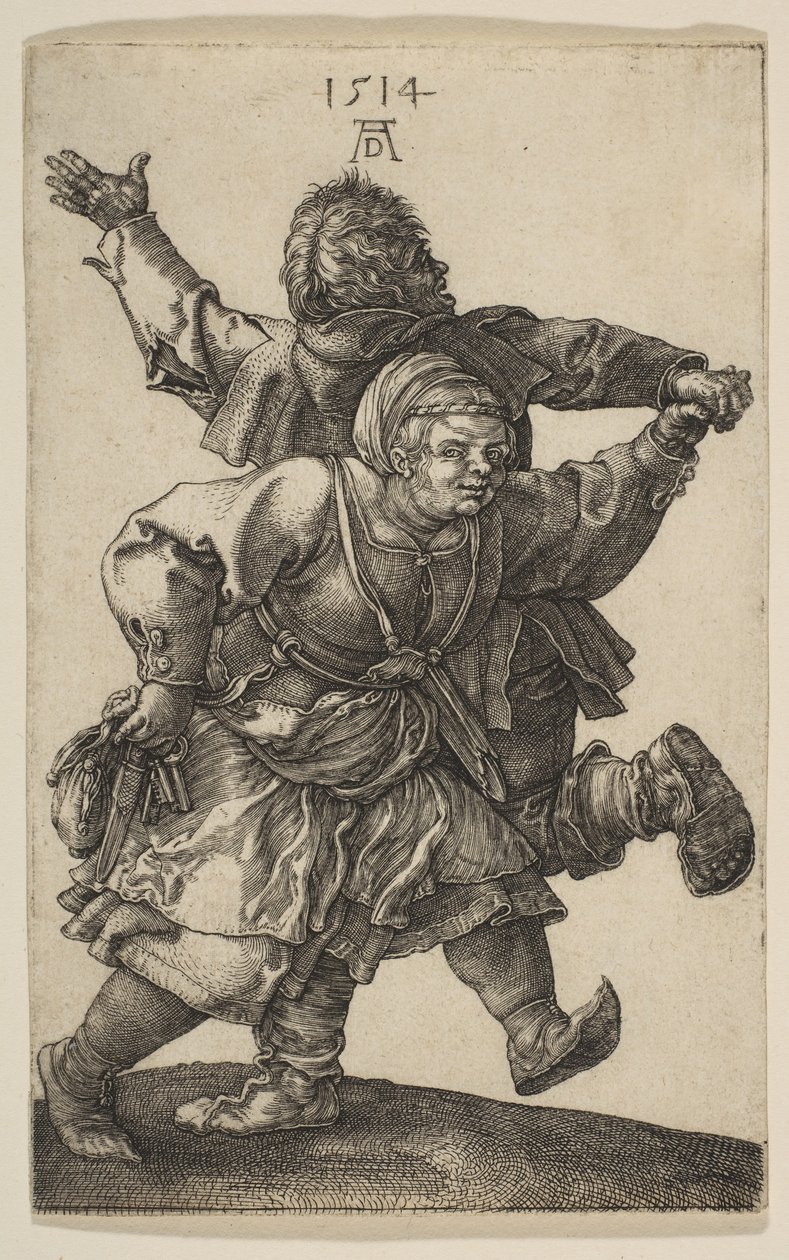Parasztpár tánc, 1514. alkotó: Albrecht Dürer