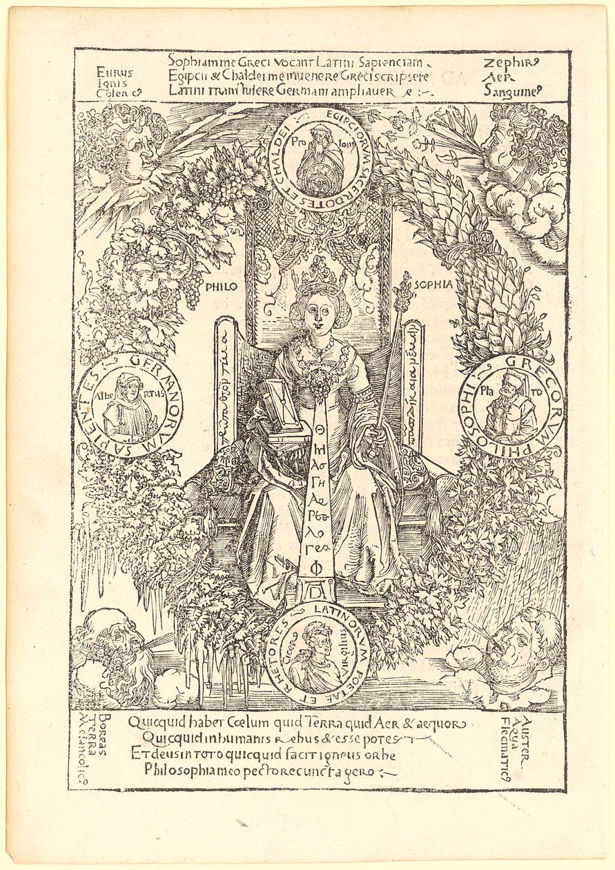 Filozófia (Philosophia) alkotó: Albrecht Dürer
