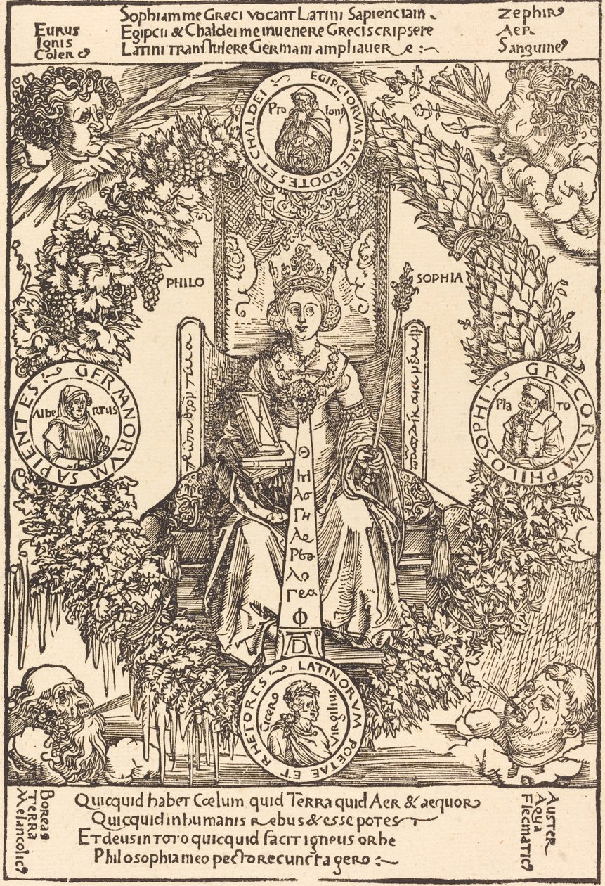 Filozófia, valószínűleg 1502. alkotó: Albrecht Dürer