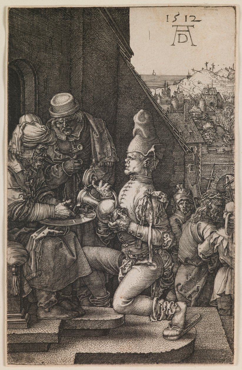 Pilátus kezet mos, A kis szenvedély sorozatból alkotó: Albrecht Dürer