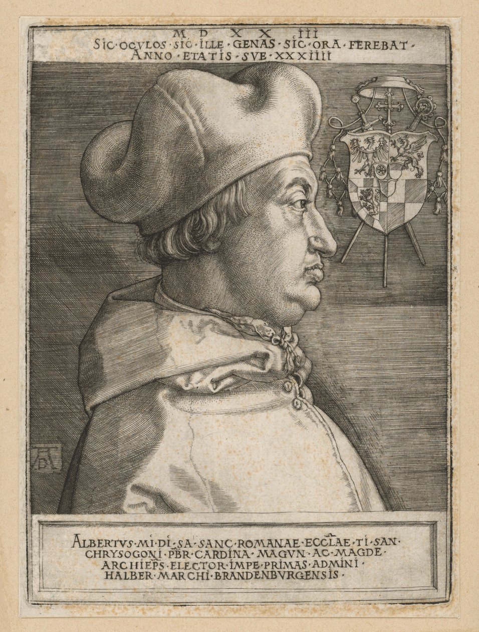 Albrecht brandenburgi bíboros portréja alkotó: Albrecht Dürer