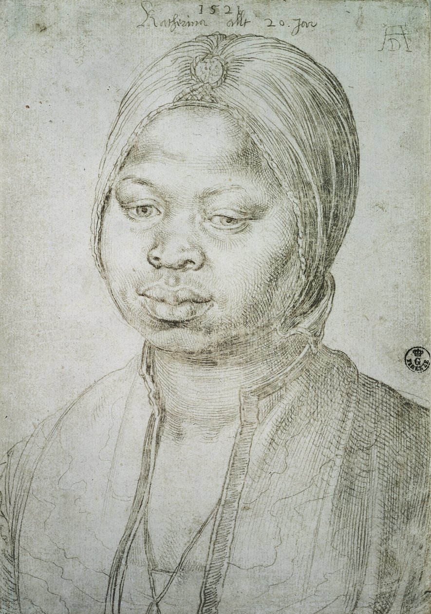 Katalin, a portugál Bradao mulattájának portréja, 1521 alkotó: Albrecht Dürer