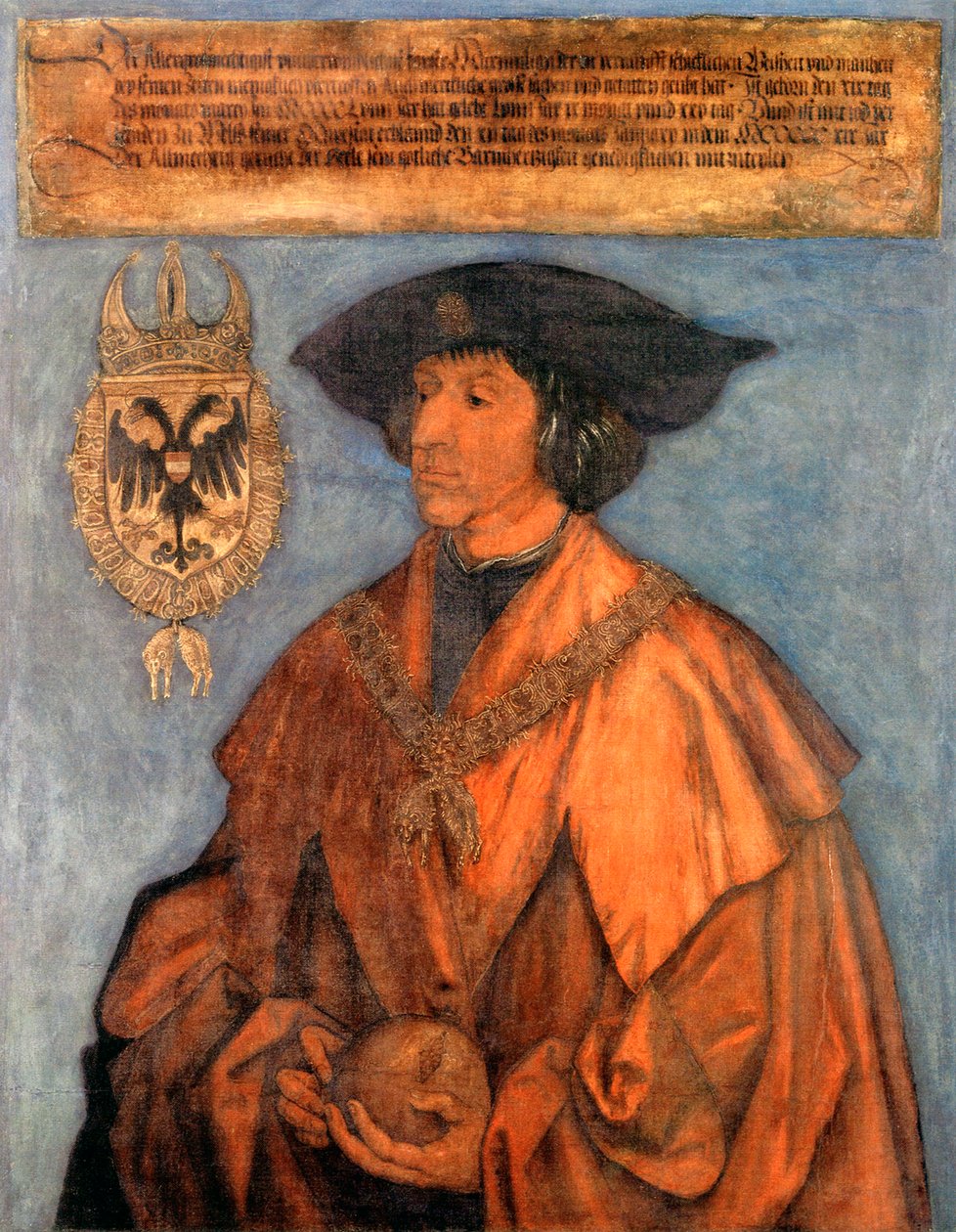 I. Maximilian császár portréja 1459-1519, c. 1512 alkotó: Albrecht Dürer