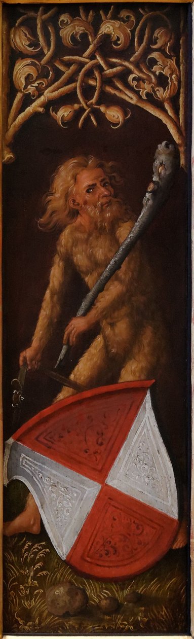 Porträt von Oswolt Krel: "Sylvan Men" mit Wappenschildern von Agathe von Esendorf alkotó: Albrecht Dürer