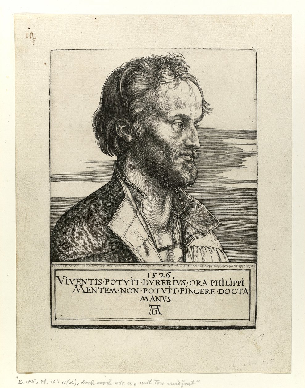Philip Melanchthon portréja, 1526 alkotó: Albrecht Dürer