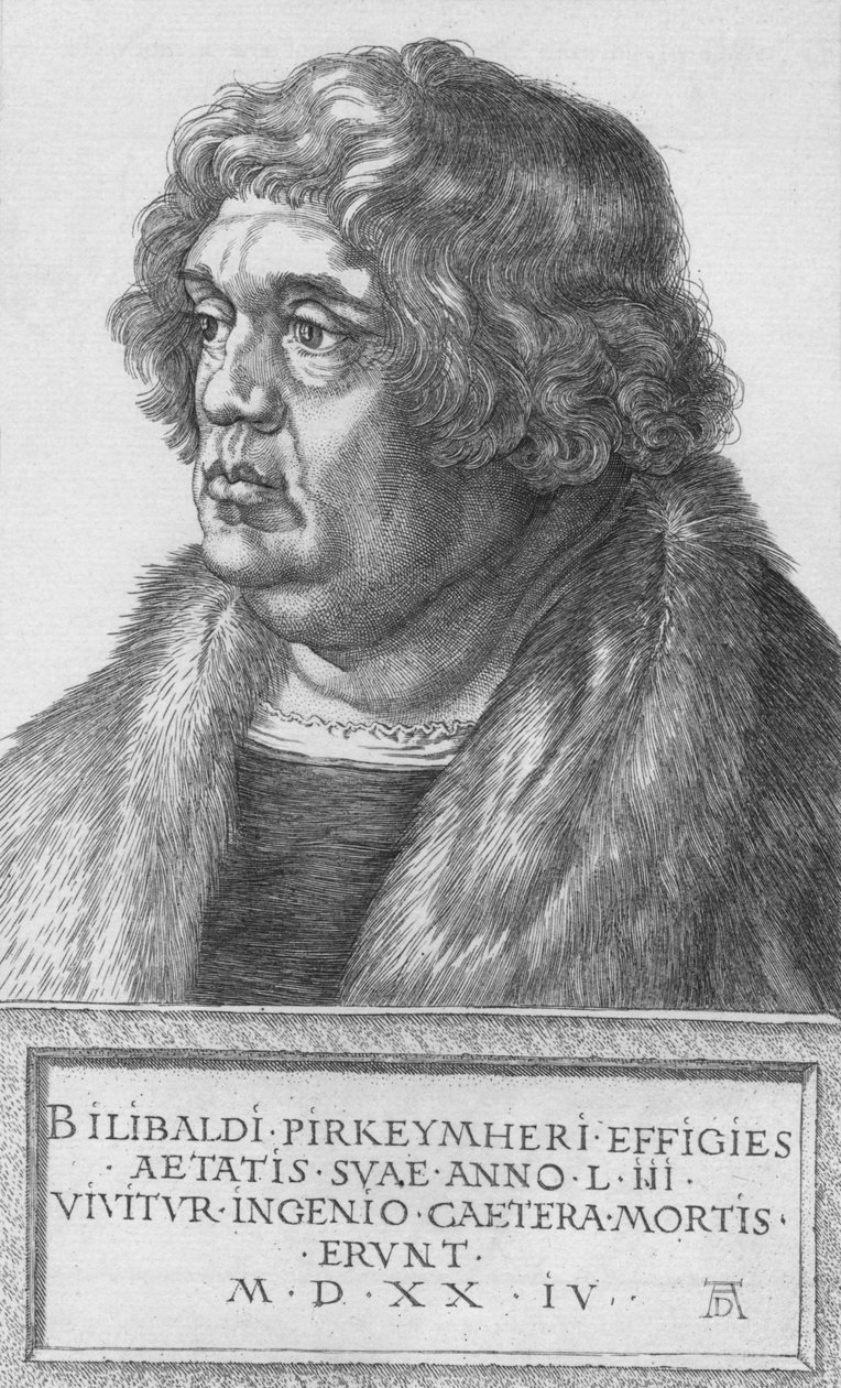 Pirkheimer portréja, 1524, 1906 alkotó: Albrecht Dürer
