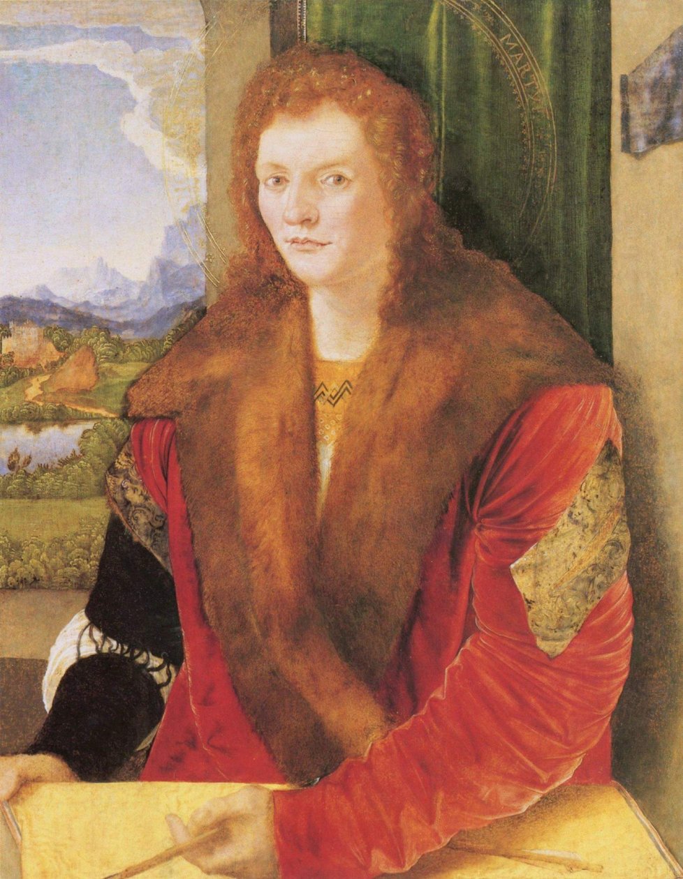 Szent Sebestyén portréja nyíllal alkotó: Albrecht Dürer