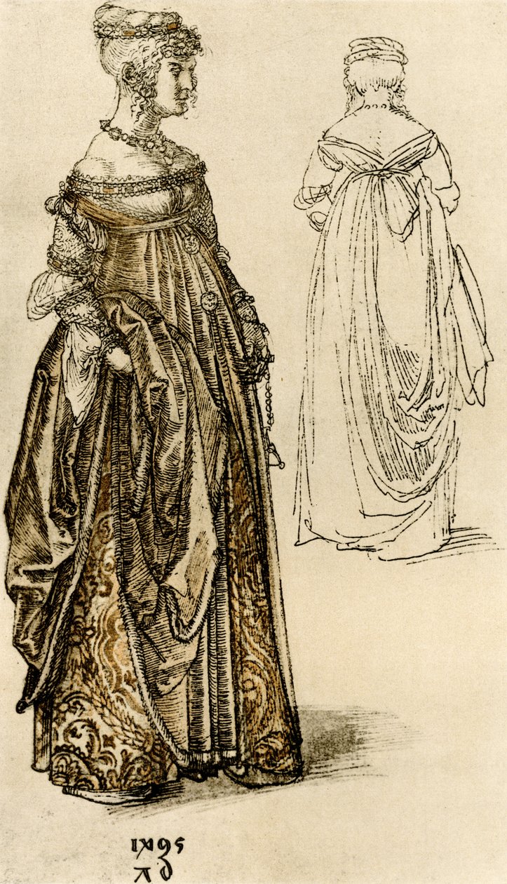 Elegáns velencei hölgy alkotó: Albrecht Dürer