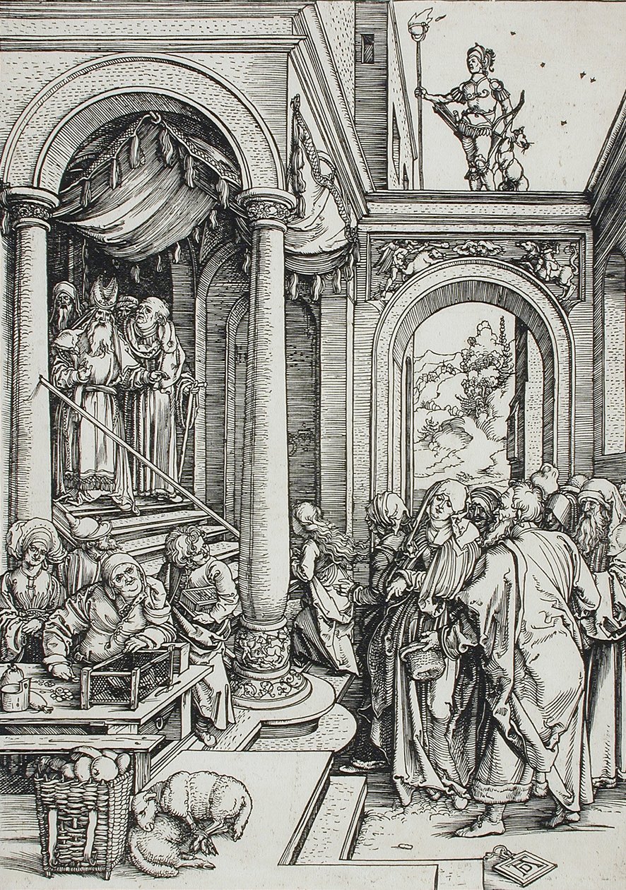 Szűz Mária bemutatása a templomban alkotó: Albrecht Dürer