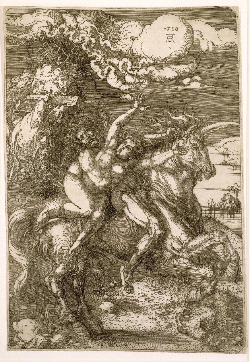 Prosperpina megerőszakolása (Egyszarvúrablás) alkotó: Albrecht Dürer